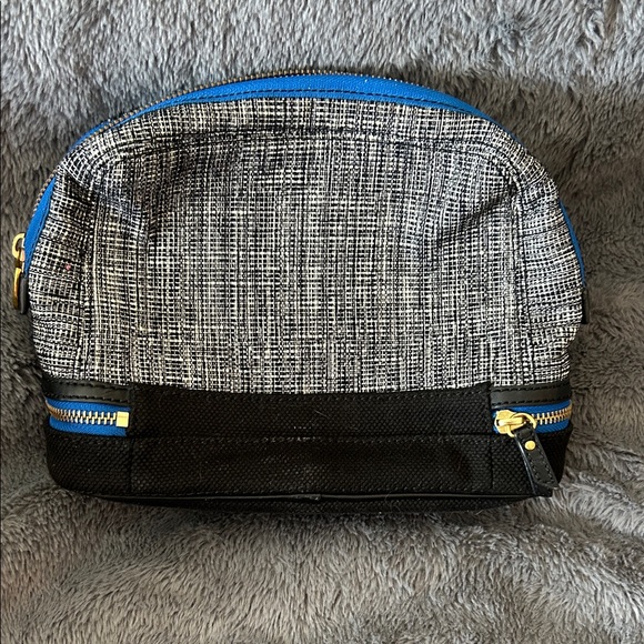 Fossil Black and White Toiletry Bag with Blue Accents - Picture 2 of 4